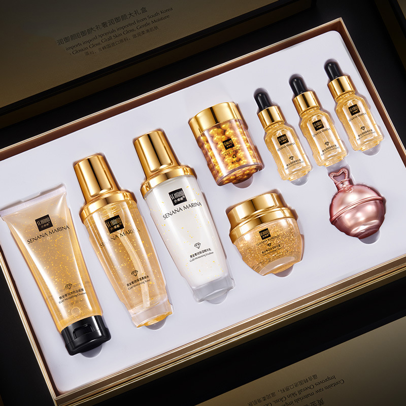 Luxury Gold Skincare - Conjunto de cuidados com a pele