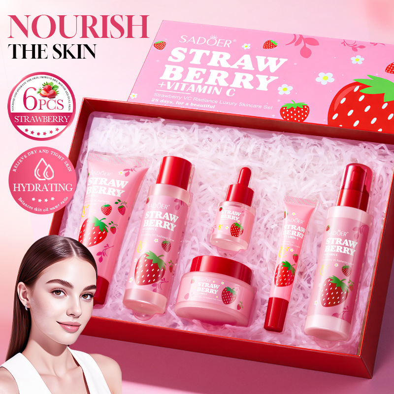 Luxury Skincare Set For Women - Conjunto de Cuidados Faciais Luxuoso Strawberry