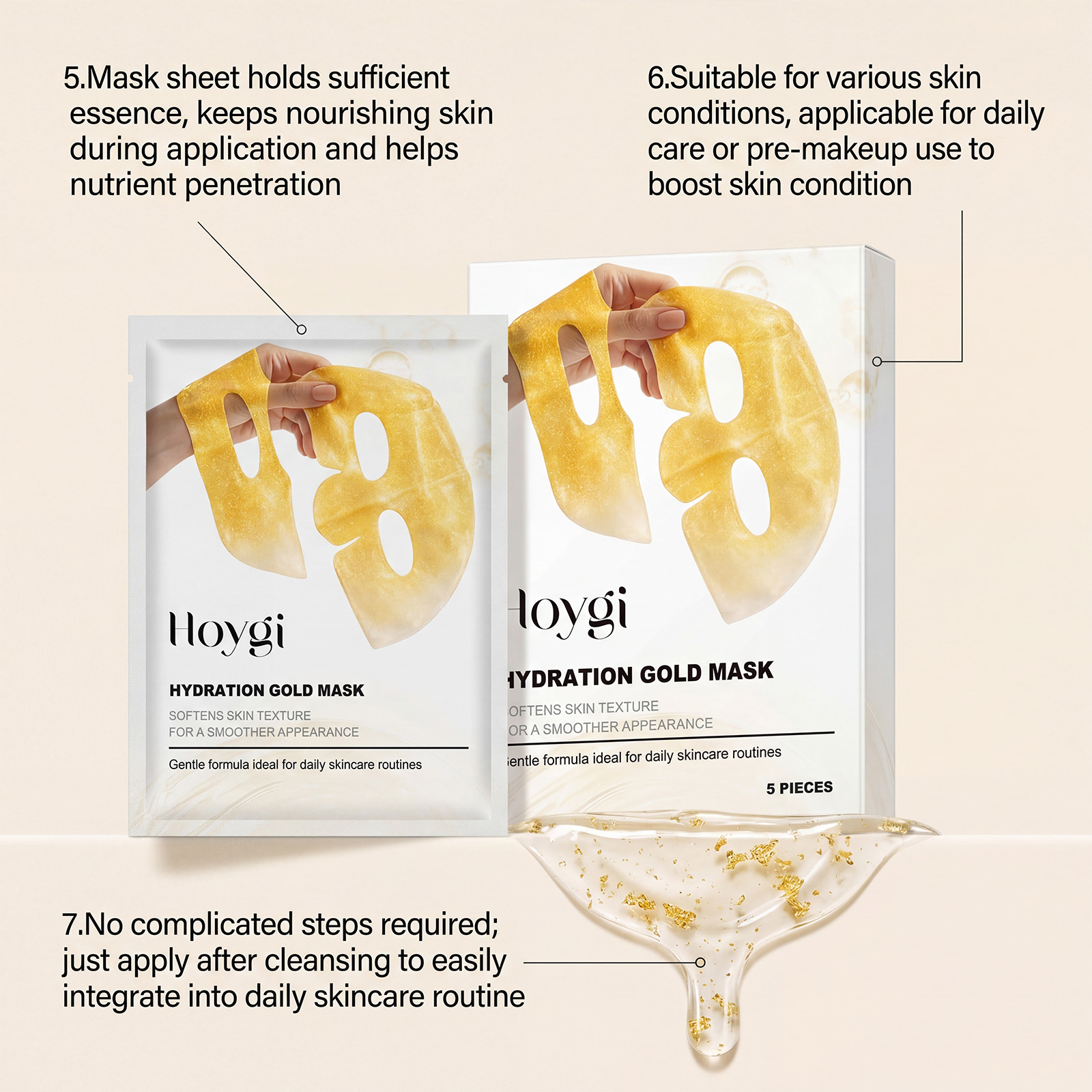 Máscara Facial de Ouro 24K com - Luxury Gold Skincare avaliação e preço