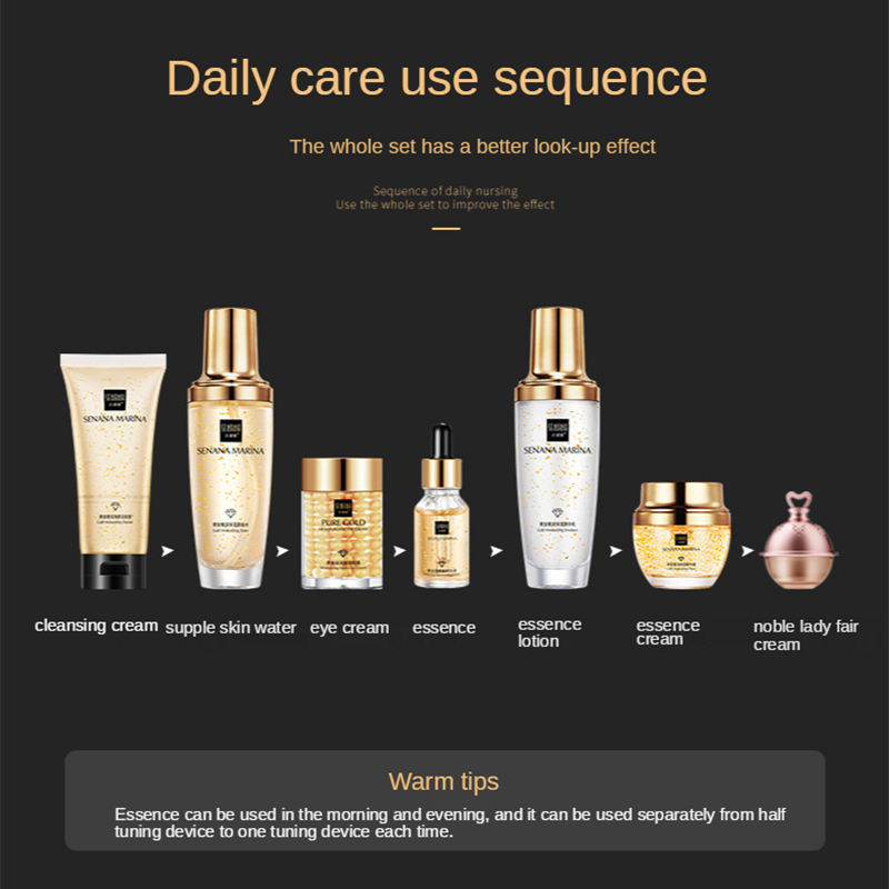 Conjunto de cuidados com a pel - Luxury Gold Skincare avaliação e preço