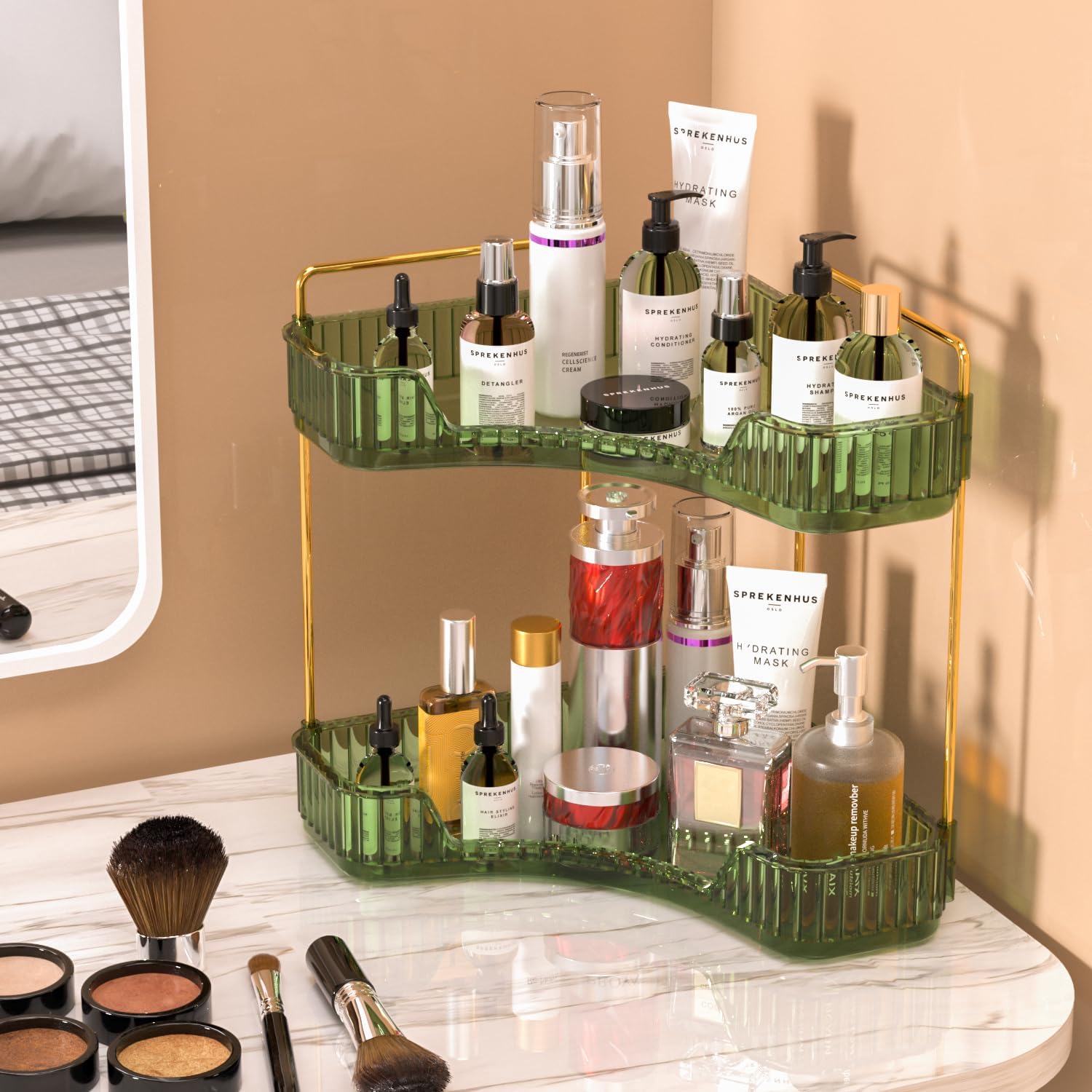 Organizador de Banheiro Transp - Luxury Gold Skincare avaliação e preço