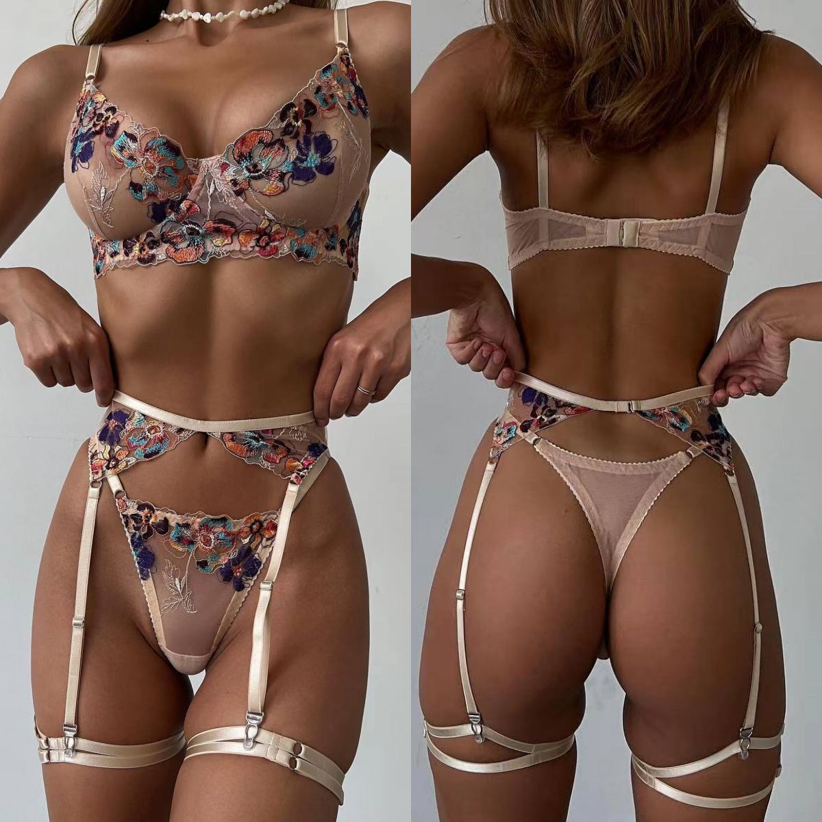 Krasapt luxo bordado lingerie  - Luxury Skincare Set For Women avaliação e preço